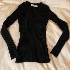 Proenza Schouler Black V-Neck Sweater